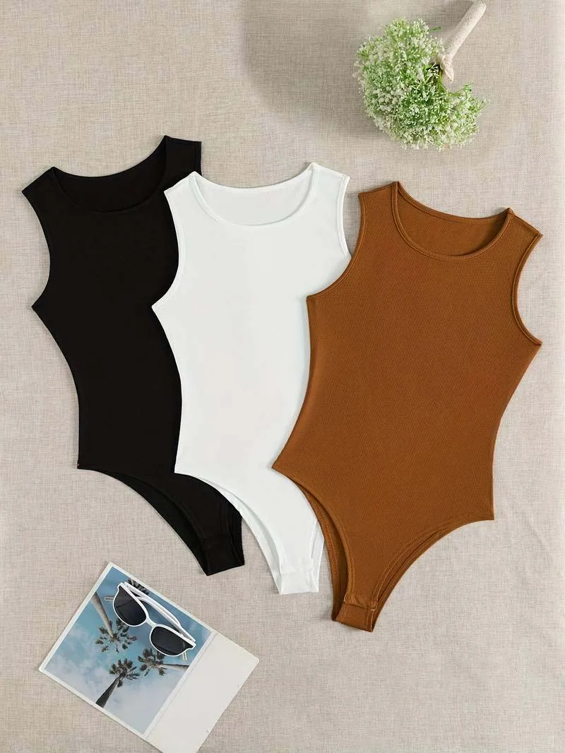 

Pure color casual sets for spring, summer and autumn in Europe and America, three-piece set