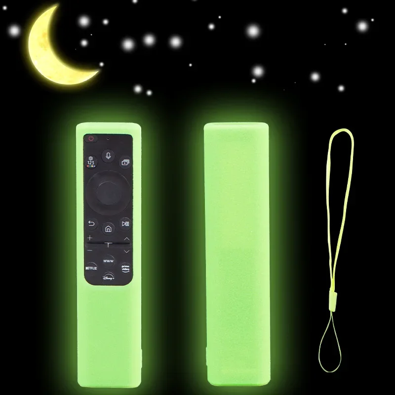 1PC Creative Luminous All Cover Silicone Remote Control Sleeve for Samsung Solar Remote Control Dustproof Soft Shell At Night