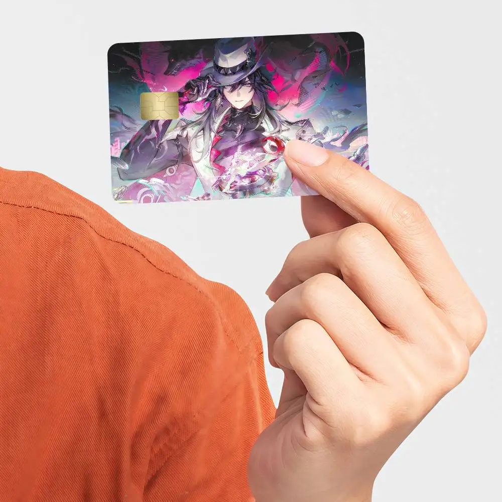 Game Honkai Star Rail Ashveil Bank Credit Cards Bus Pass Stickers Cool Decoration Waterproof 4PCS Card