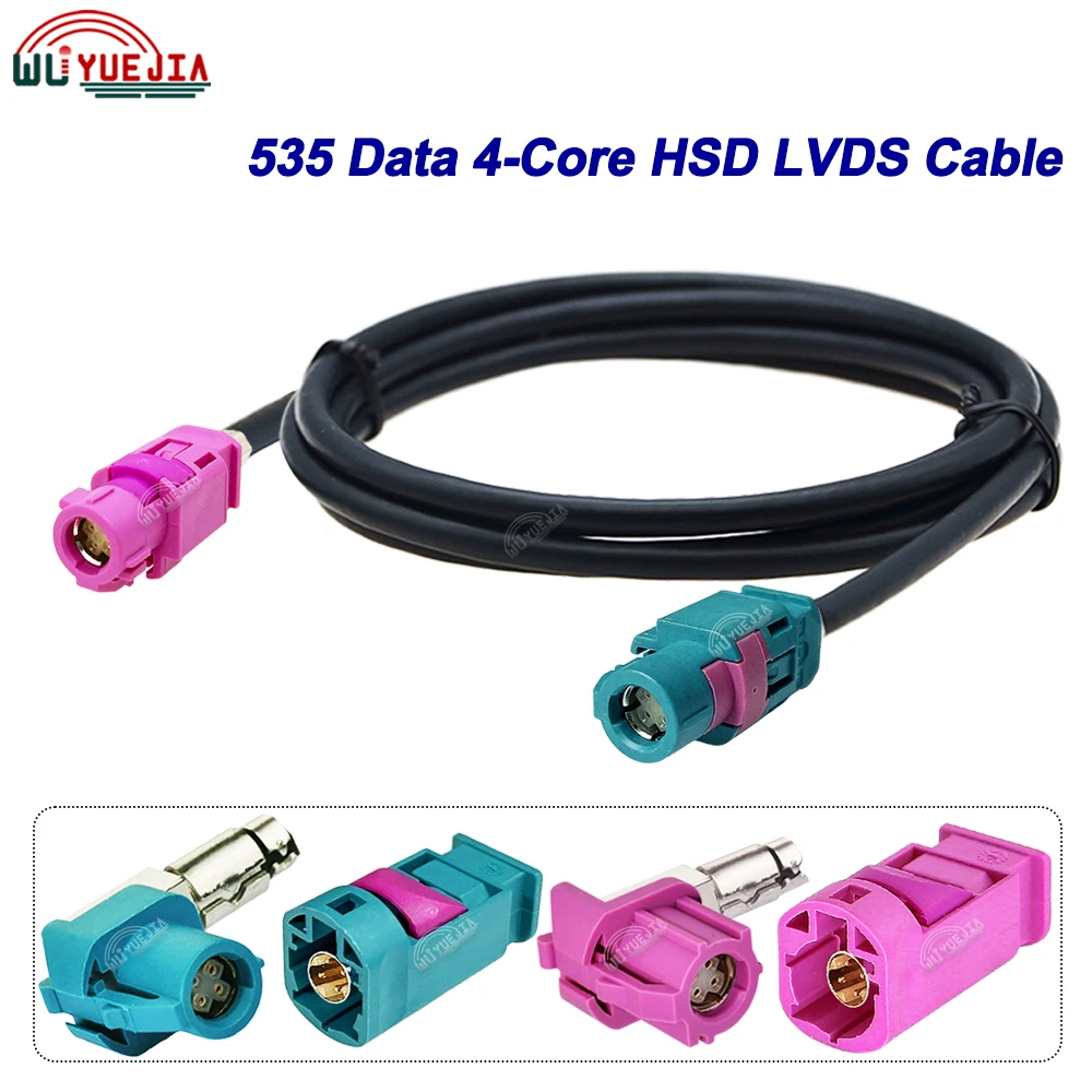 

High Speed Data 4-Core 535 HSD LVDS Cable 4 Pin Code H Female to Z Female Connector Vehicle Signal Transmission Shielded Line