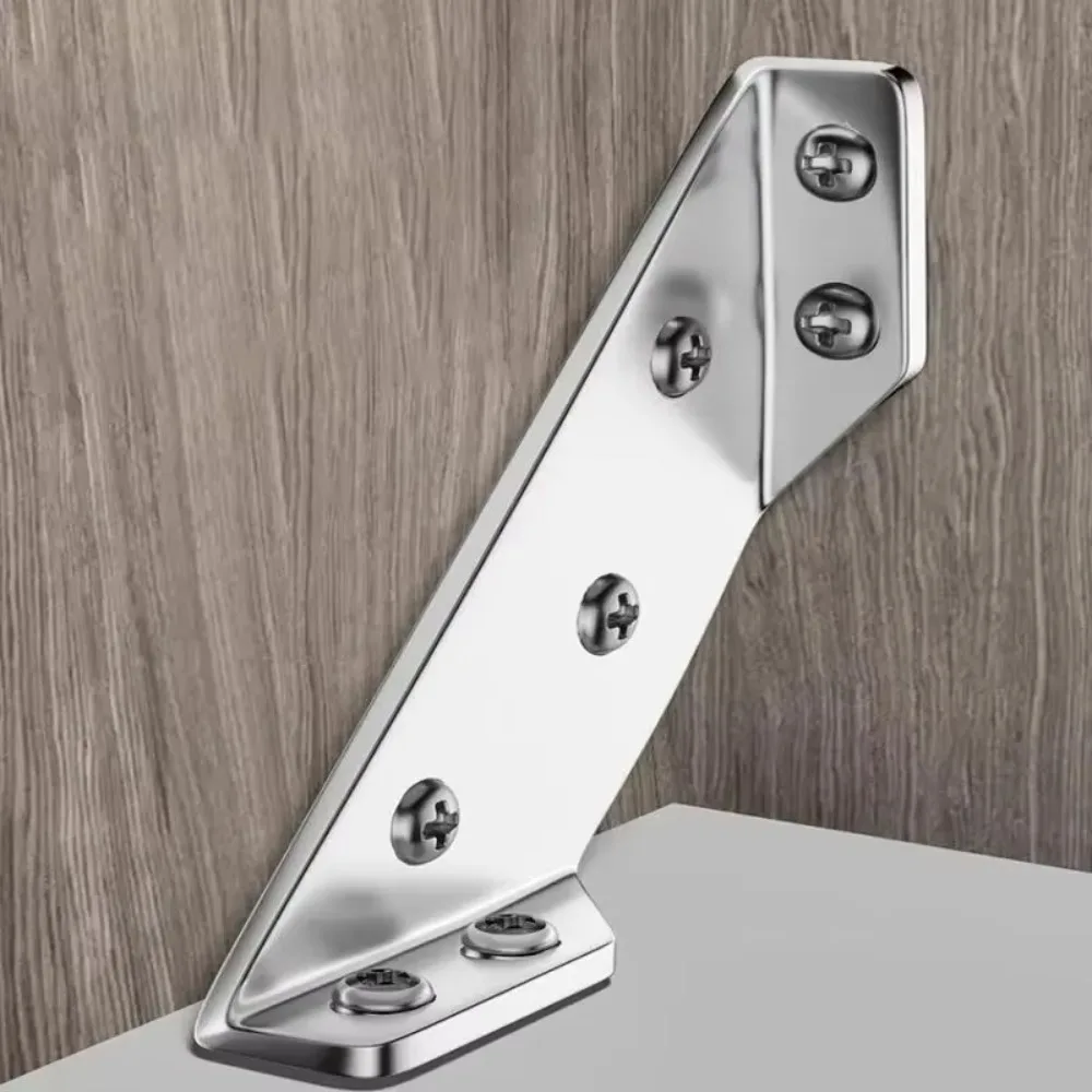 20/1Sets Corner Brackets with Screw Stainless Steel Furniture Angle Shelf Connector Cabinet Support Fixing Frame Corner Brace