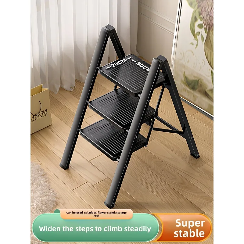 Foldable Telescoping A Frame Indoor Thickened Multi Purpose Three Four Step Compact Ladder Multi‑purpose Folding Ladders