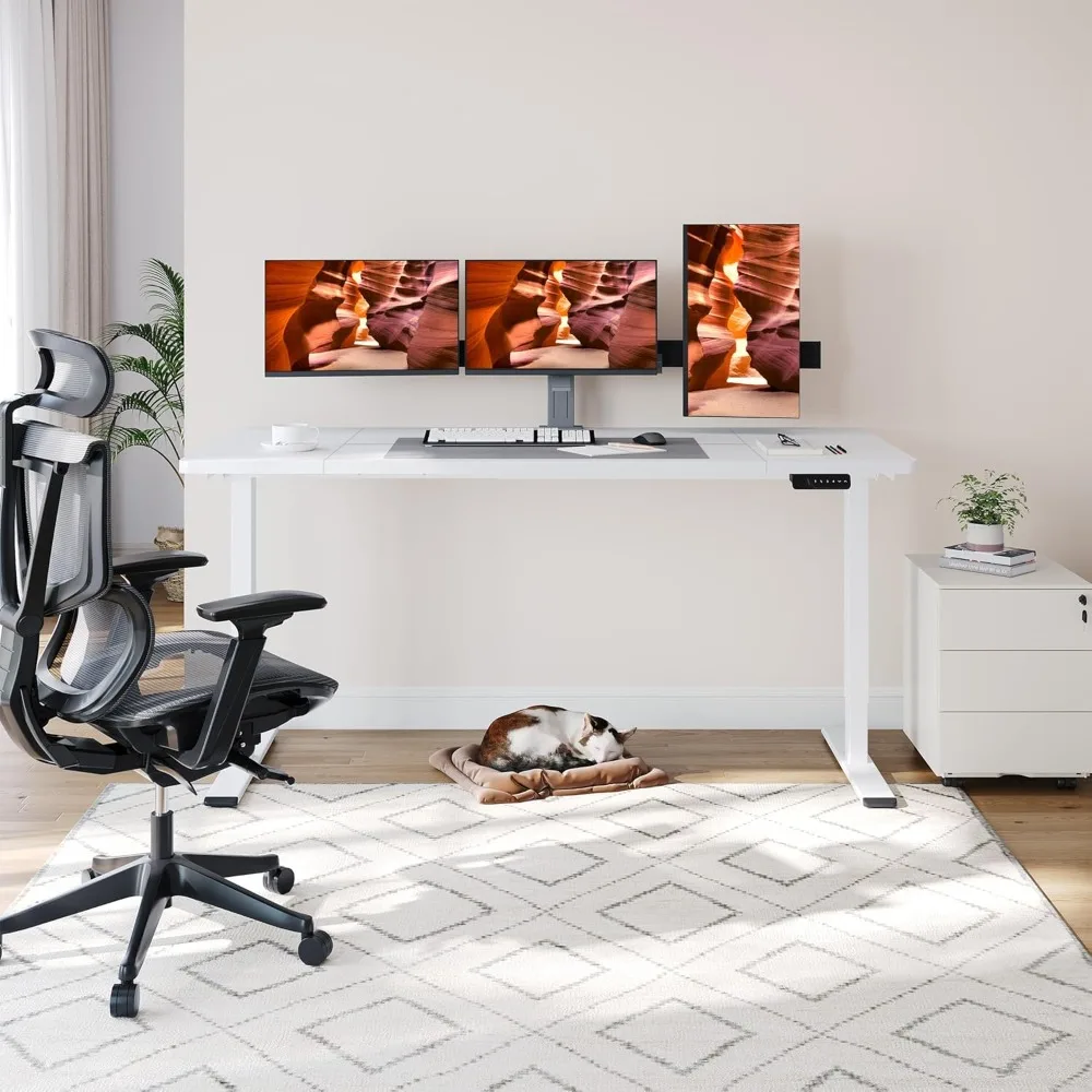 مكتب كهربائي كبير بمحرك مزدوج، 71 × 31 بوصة، ارتفاع قابل للتعديل مع 4 إعدادات للذاكرة #2