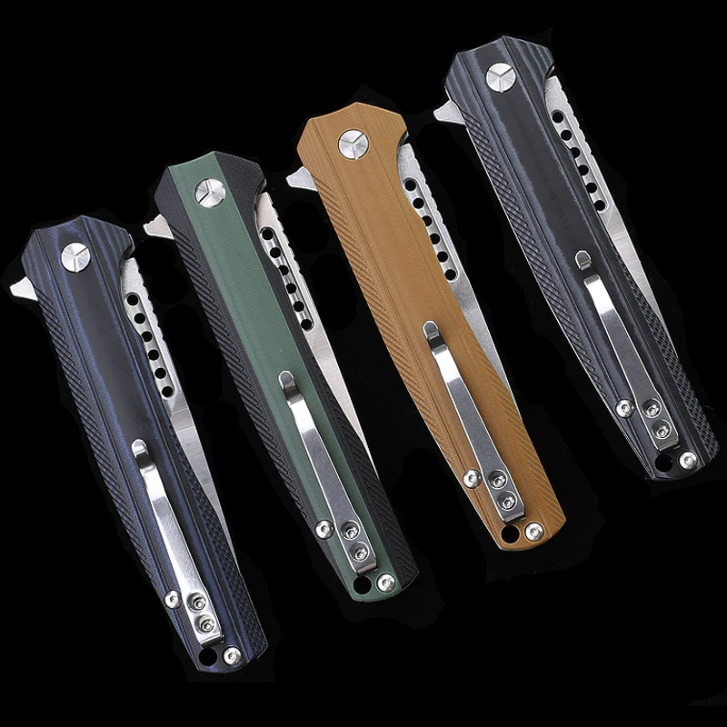 Y-START Outdoor Folding Pocket Knives 14C28N Steel Blade G10 Handle 4 Colors Hunting Searching Survival EDC LK5014