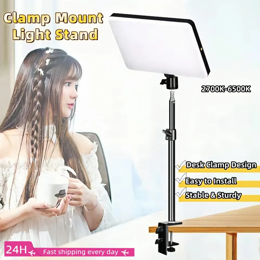 COOL DIER 11 Inch 2700K-6500K LED Panel Light Photographic Lighting Portable Video Fill Light for Photography Shooting