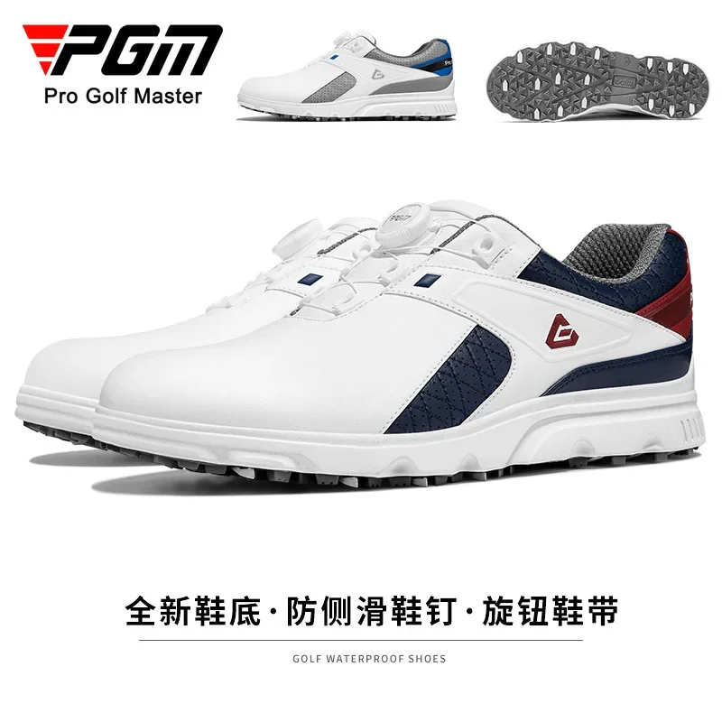 

PGM Men Golf Shoes Anti-side Slip Summer Waterproof Knob Shoelaces Men's Leisure Sports Shoes Comfortable Sneakers XZ291