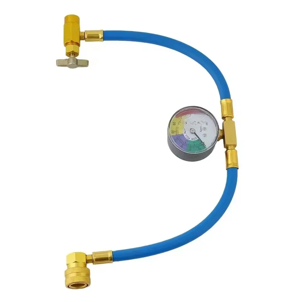 R134A Car AC Cooling Agent Charging Hose Recharge Kit With 20cm Tube For Auto Air Conditioning Cooling Agent Refill Tool