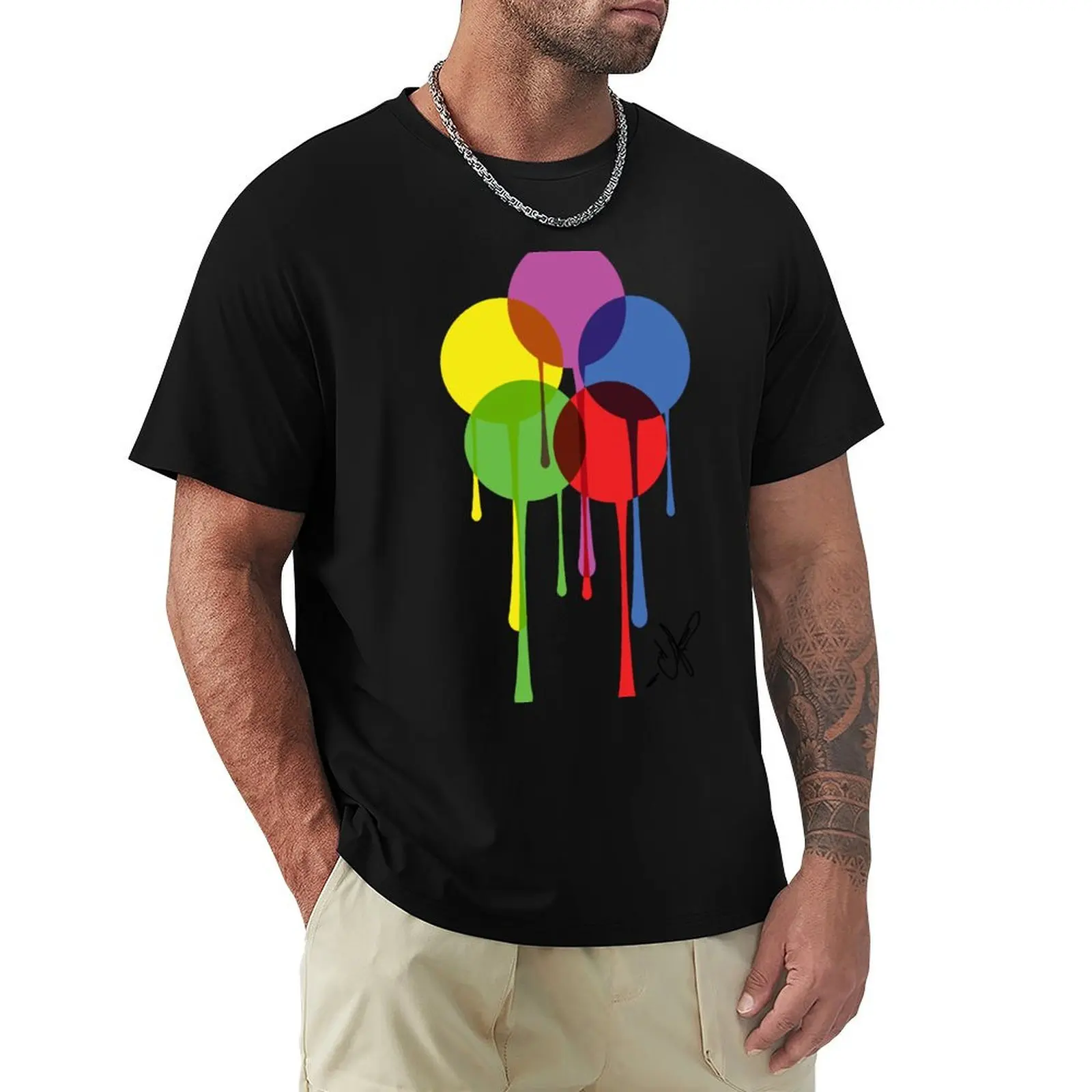 Camiseta Krylon Drip Logo Tribute, talla grande, holgada, de manga corta