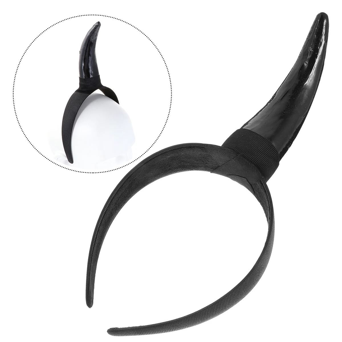 

Horn Headband Headdress Costume Party Accessory Adult Kid Plastic Hair Lightweight Durable Halloween Masquerade Artificial Horn