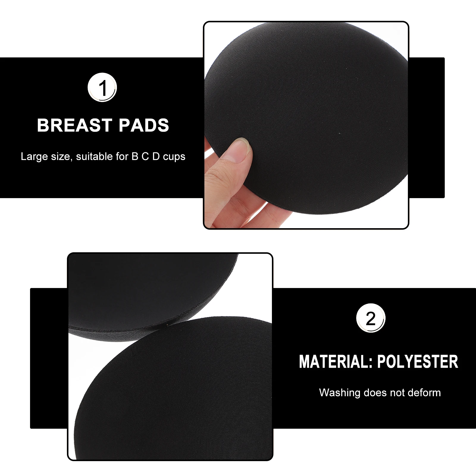 

5 Pairs Women Sports Bras Removable Cup Padding Enhancer Bra Bra Sports Inserts Pads Inserts Reusable Washable
