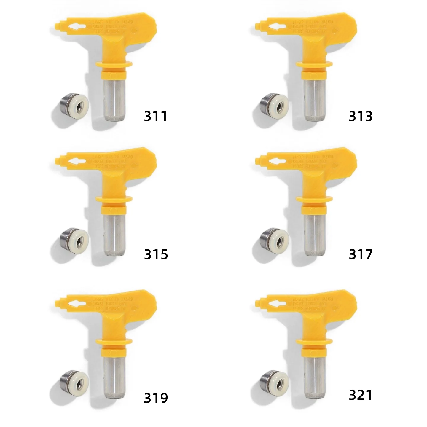 Anti-Clog Reversible Airless Tip 311 313 315 317 319 321 Wear Resistant Nozzle for Primer Stain Varnish, Ceiling Renovation