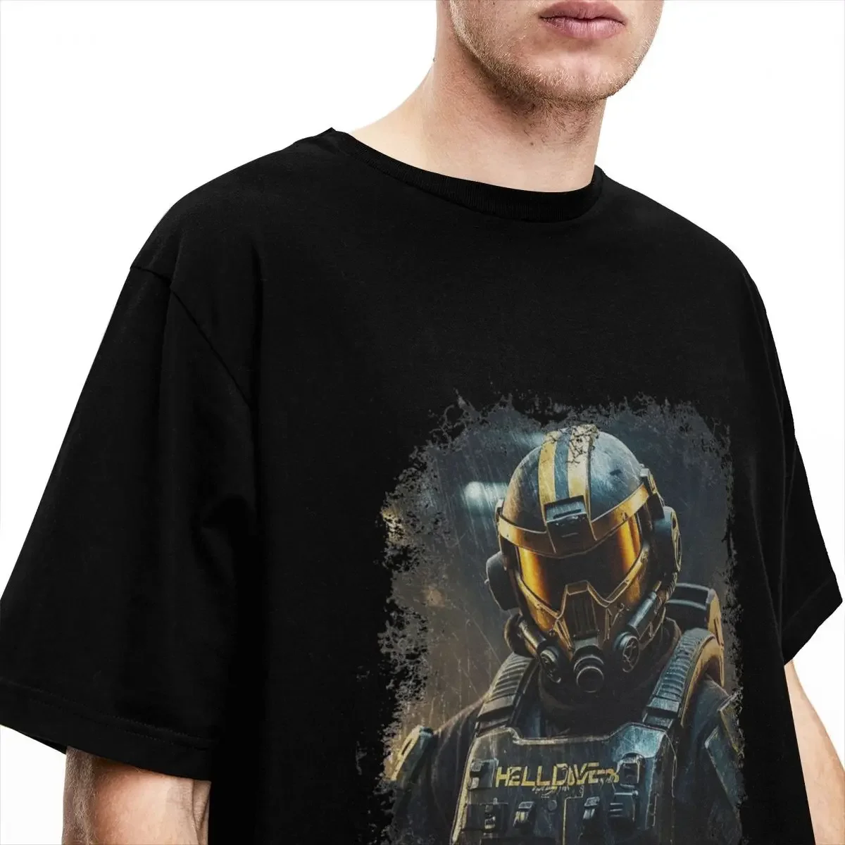 Helldivers 2 T Shirt humor gamers Novelty T Shirts Short Sleeves Y2K Basic Tshirt Summer Pure Cotton O-Neck Oversize Tees