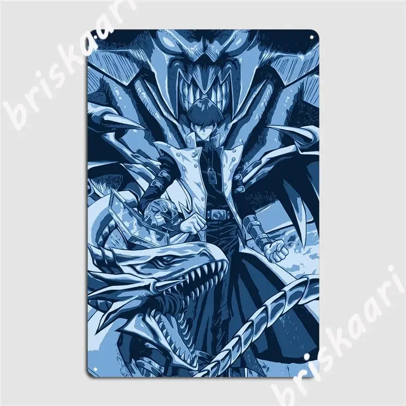 Yugioh Seto Kaiba Metal Sign Wall Plaque Wall Pub Living Room Funny Tin Sign Poster