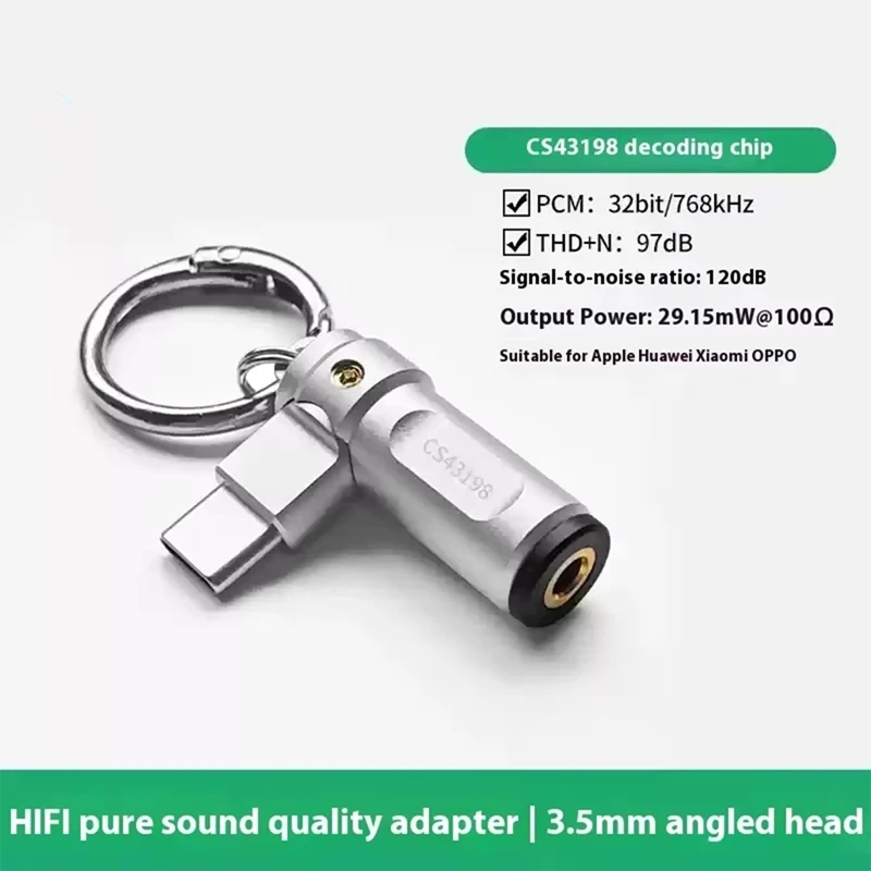 A82Z-Decoding Headphone Amplifier Type-C Small Tail CS43198 Headphone Adapter All Copper Portable Amplifier