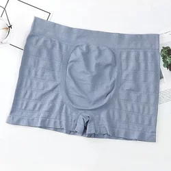 Calzoncillos para hombre, Boxers elásticos, Boxer transpirable para hombre, pantalones cortos cómodos con sensación desnuda para hombre, bragas suaves de rayas tejidas para hombre