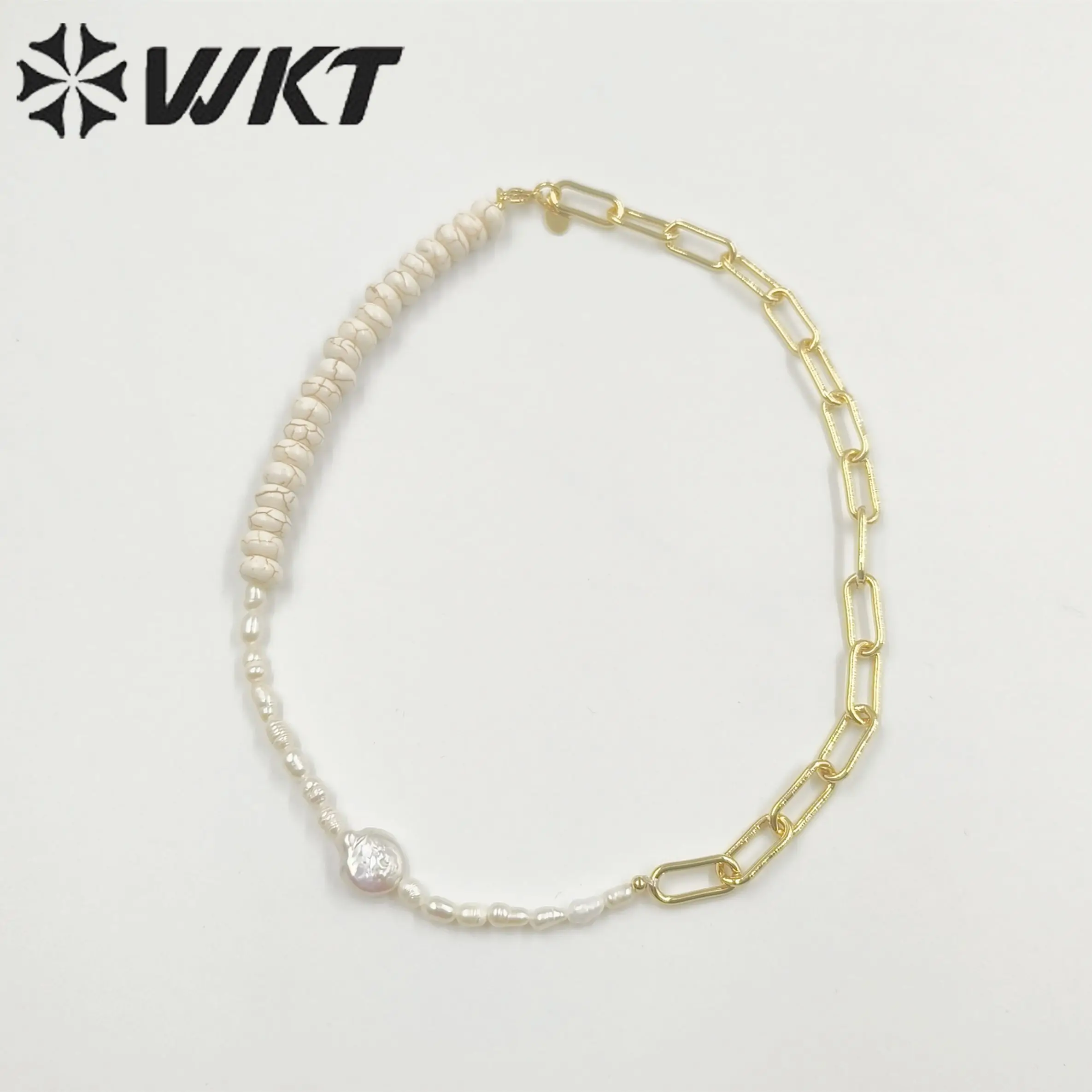 

WT-JN243 Hot Sale New Pearl Mix-and-Match Design 18K Classic Adjustable Jewelry Finding Necklace for Women