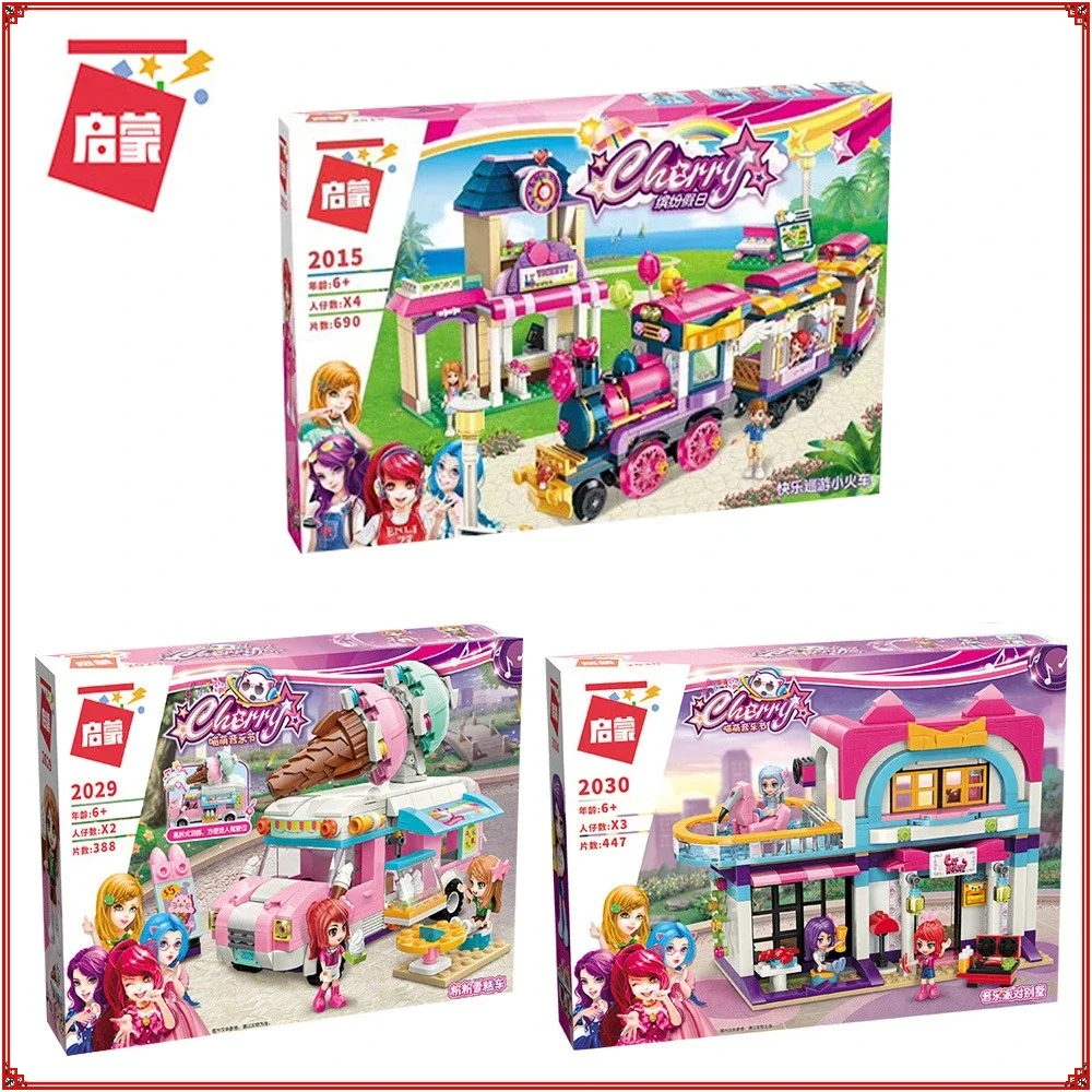 

Keeppley Girls City Friends Princess Fantasy Carousel Car Colorful Holidays Playmobil Building Blocks Sets Children Toys Gifts