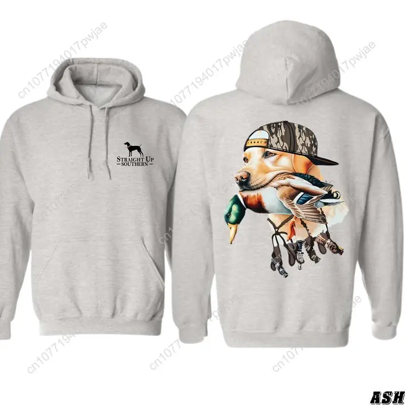 سترة بغطاء للرأس من Southern - كلب صيد جريء مع رسومات البط، سويت شيرت كاجوال للجنسين لعشاق الهواء الطلق والطيور المائية #4