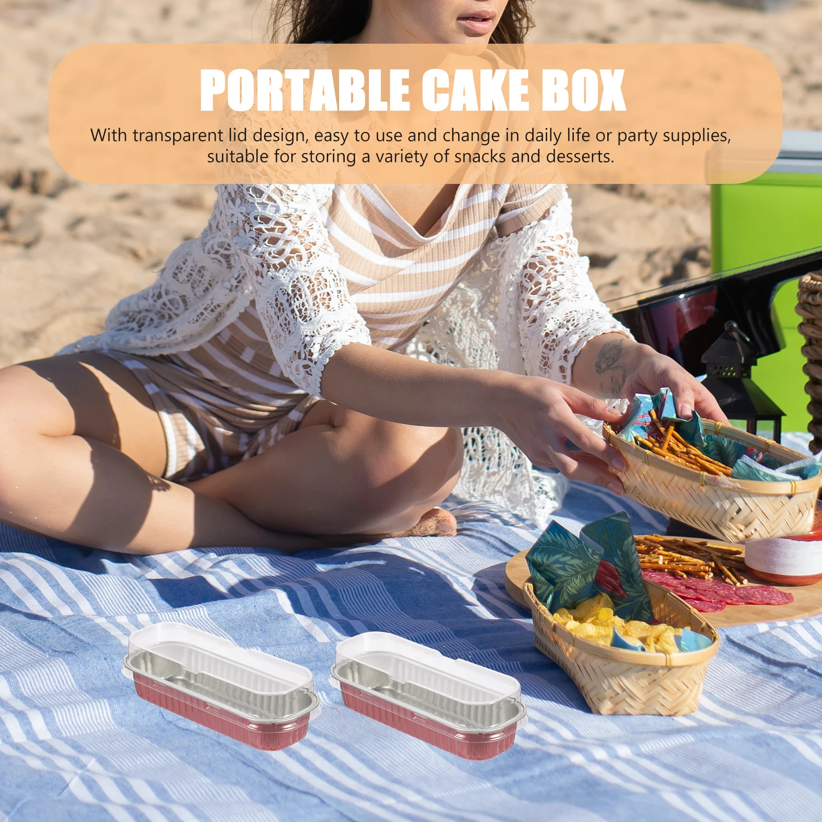 

30 Pcs Foil Cake Box Clear Containers for Household Bakery Bakery Supplies Dessert Party Loaf Boxes Safe Treat Gifts