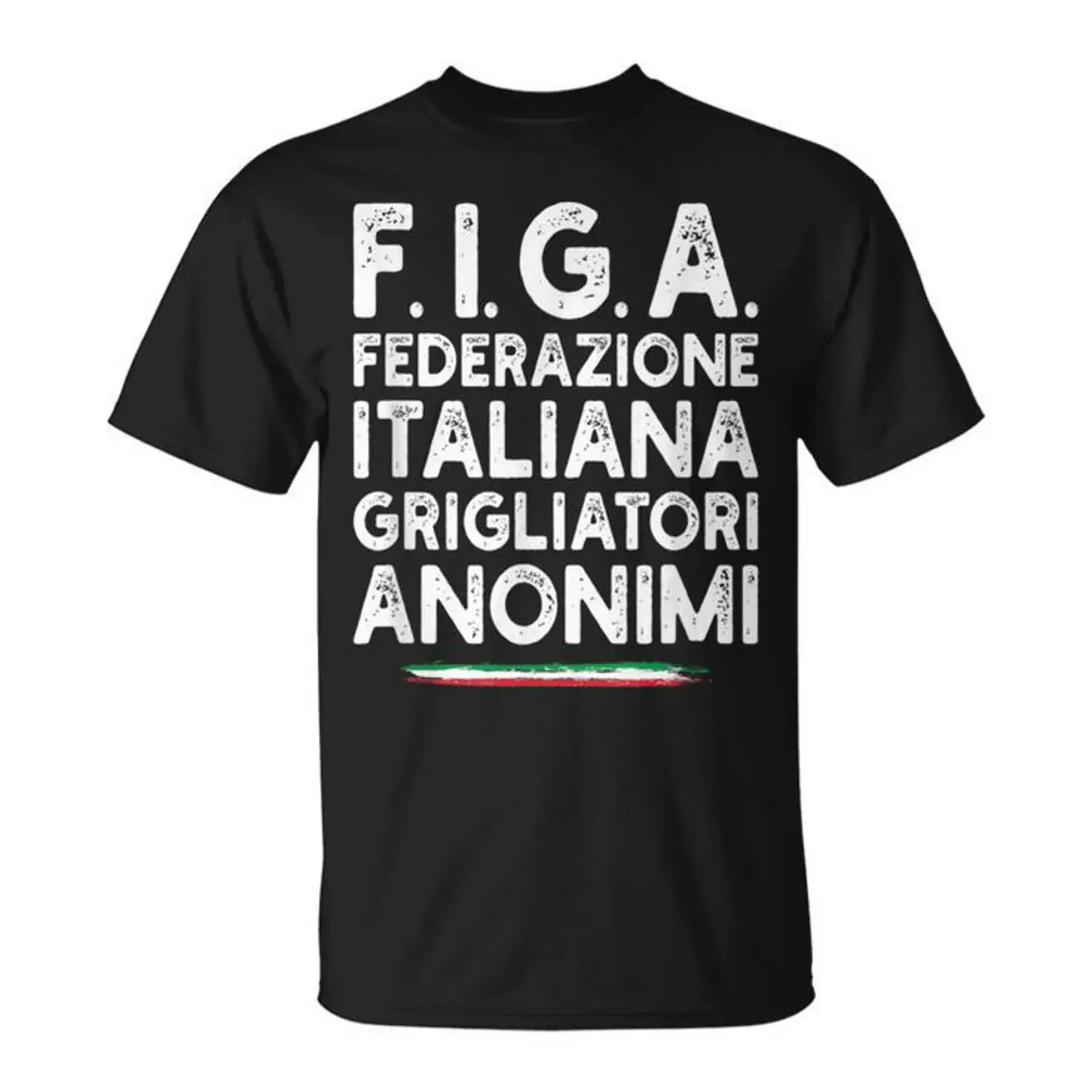 FIGA Federazione Italiana Grigliatori Anonimi Camiseta vintage lavada, elegante, suave, unisex, de moda, ligeramente de diseño.