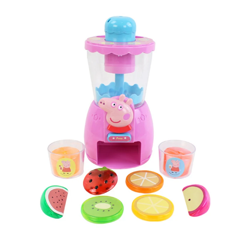 Toddler Early Tducation Peppa Pig Simulated Juicer Emulation Blender Toy Kids Playing House Simulation Fruits Kids Birthday Gift