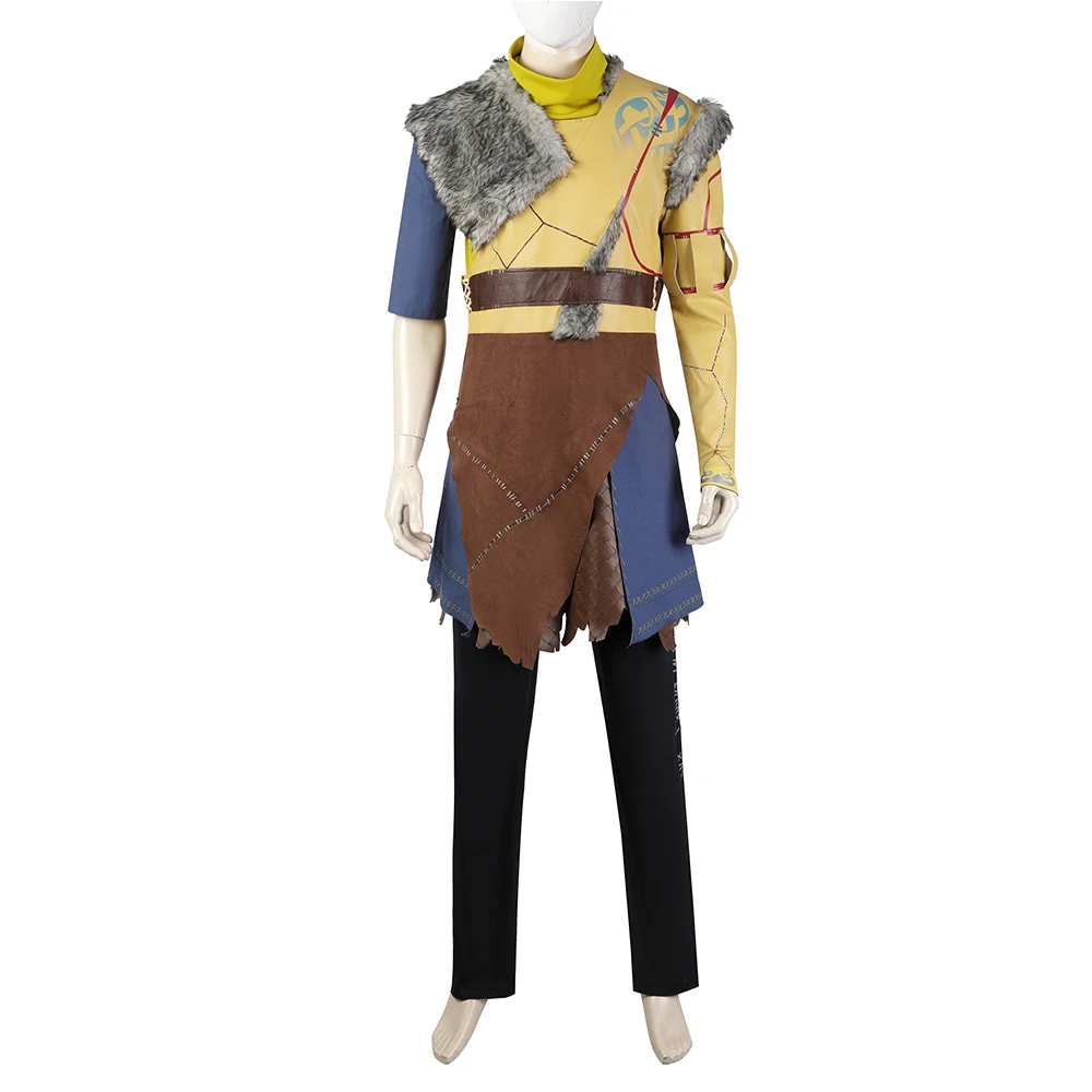 Spiel Ragnarok Atreus Cosplay Loki Kostüm Herren Retro Kampf anzüge mit Zubehör Halloween Maskerade Verkleidung Leistung