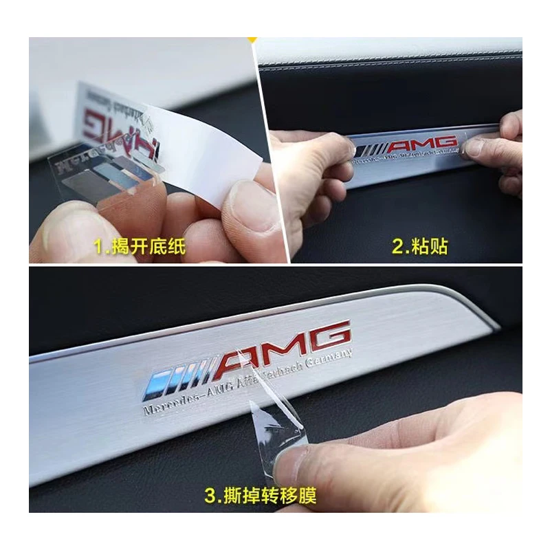 9cmx1.5cm Metal emblem Auto Decor Decals Car Window Wiper Stickers For Mercedes Benz AMG W212 W204 W211W168 W213 W205 W210 W124