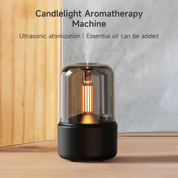 Home Aromatherapy Machine Ultrasonic Atomizer Simulation Candlelight LED Bedside Lamp Bedroom Low Noise Humidity
