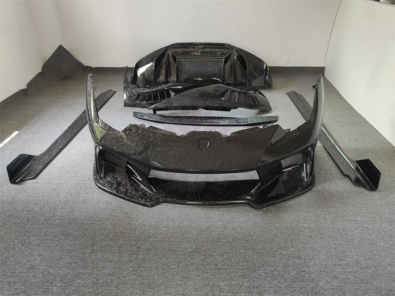 V-style carbon fiber forged pattern front bumper rear bumper fender side skirt spoiler for Lamborghini LP580 LP610 body kit