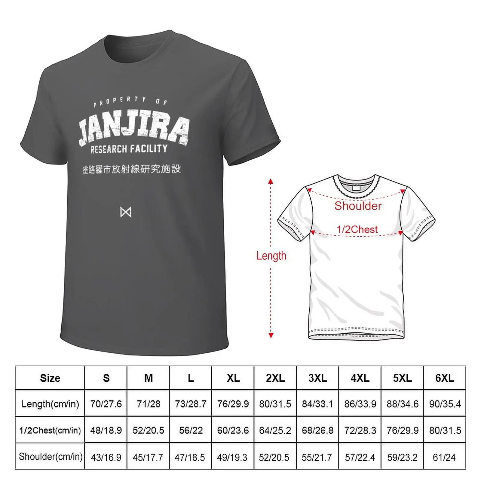 Janjira Research Facility (worn look) T-Shirt anime Aesthetic clothing customizeds graphics t shirts for men