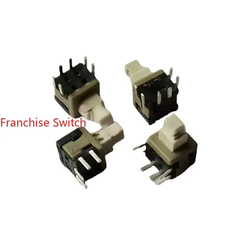 10PCS 5.8*5.8MM Self-locking Switch Button With Lock Horizontal 6-pin 90-degree Bending Foot Side Press The PlugBoard SideInsert