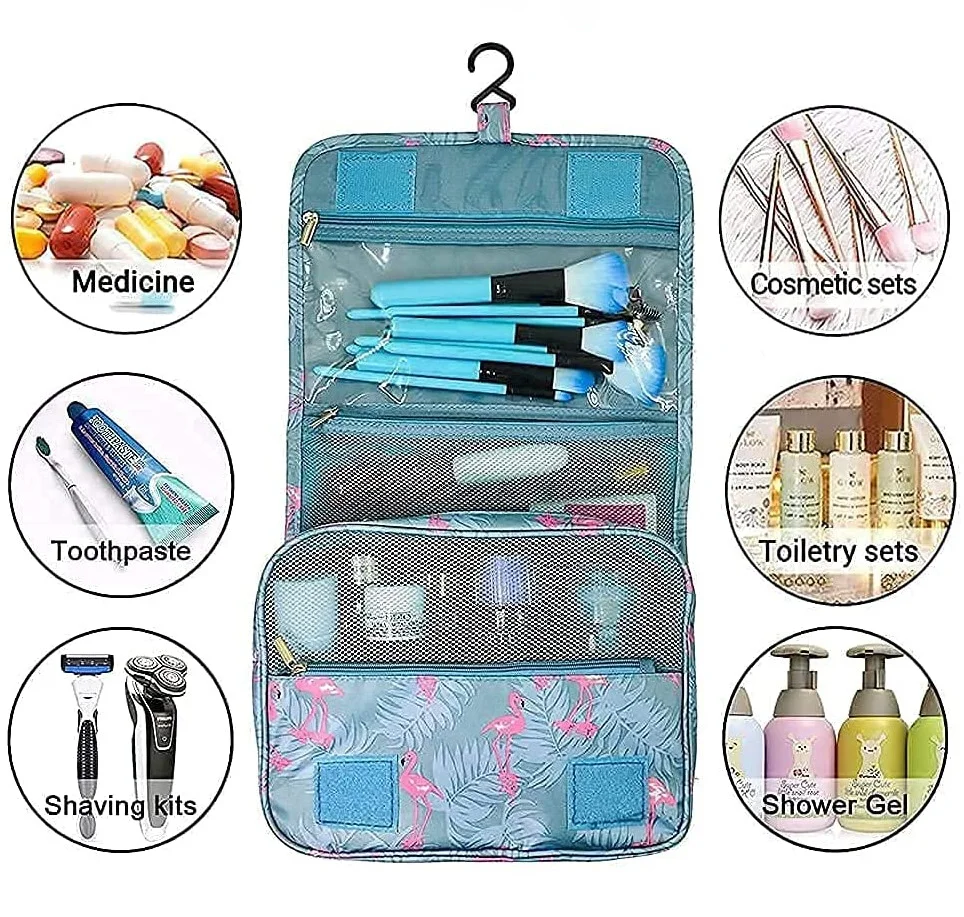 2023 Hook Makeup Bags Waterproof Travel Cosmetic Wash Organizer New Flamingo Women Daily Necessities Toiletry Storage Beauty Bag