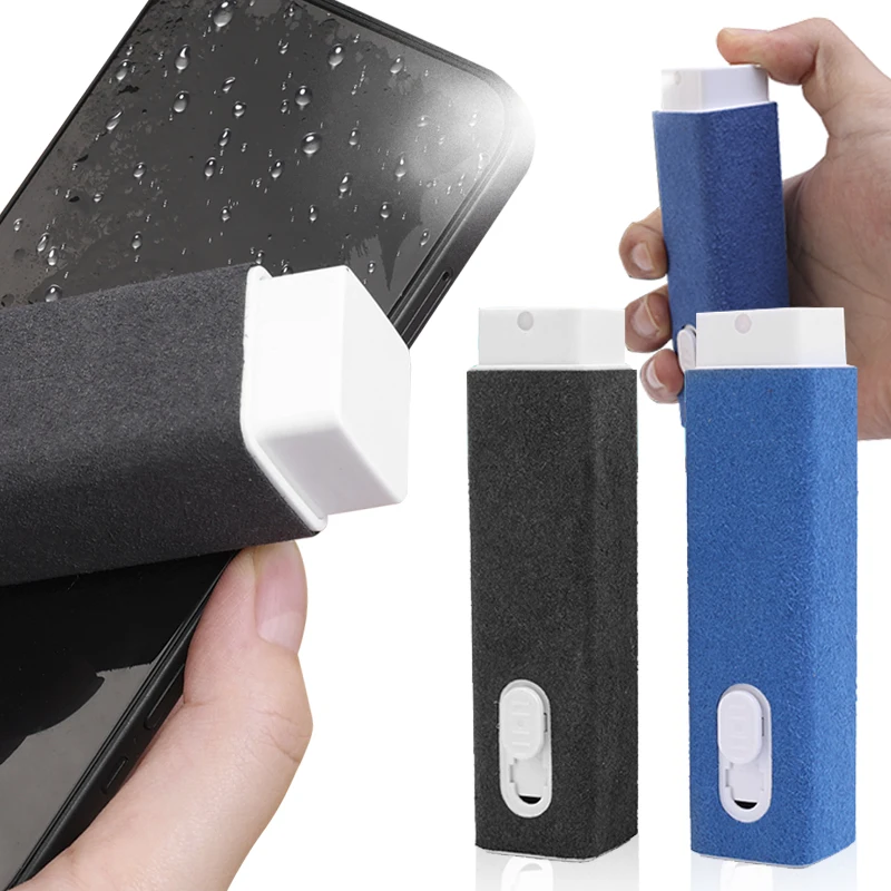 Microfiber Screen Cleaner Spray Bottle Cell Phone Tablet Laptop Display Screen Cleaning Wipe Press Spray Bottle with Liquid