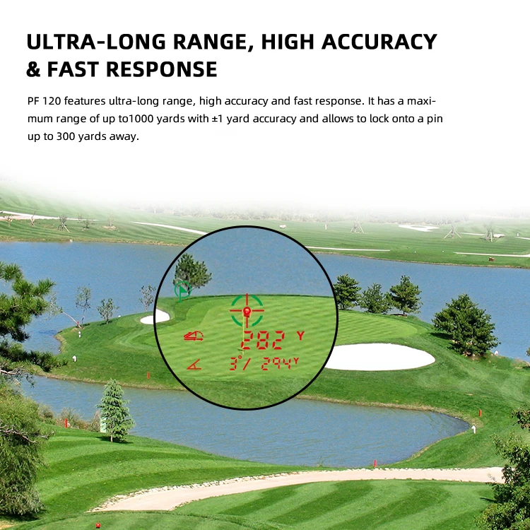 Rechargeable Laser Golf Rangefinder 650m With Slope Adjusted Flag-Lock Vibration Distance Meter