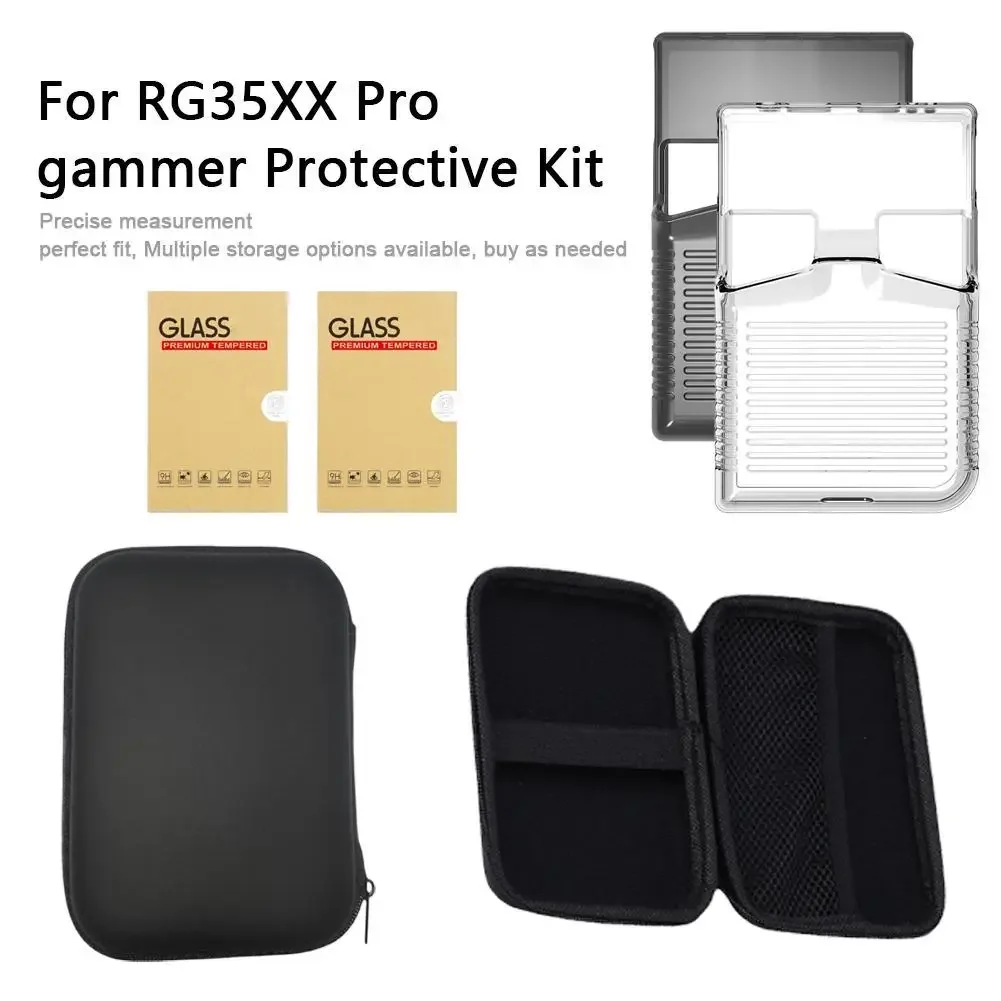 

Сумка для хранения Anbernic RG35XX Pro, чехол для переноски, защитная пленка для экрана, защитный чехол, аксессуары для портативной игровой консоли