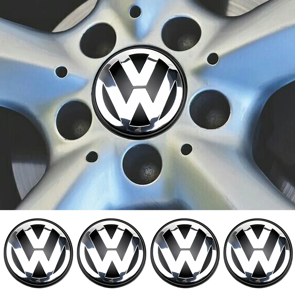 4pcs Genuine Wheel Center Hub Cap 3b7/7l6 601 171 149 56/65/70/76mm Wheel Center Cap Replacement Chrome & Black For Volkswagen