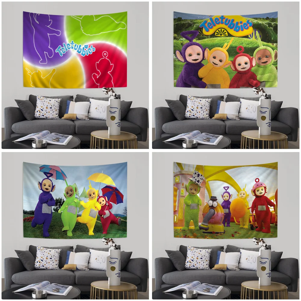 

TT-Teletubbies Printed Printed Large Wall Tapestry Hanging Tarot Hippie Wall Rugs Dorm Cheap Hippie Wall Hanging