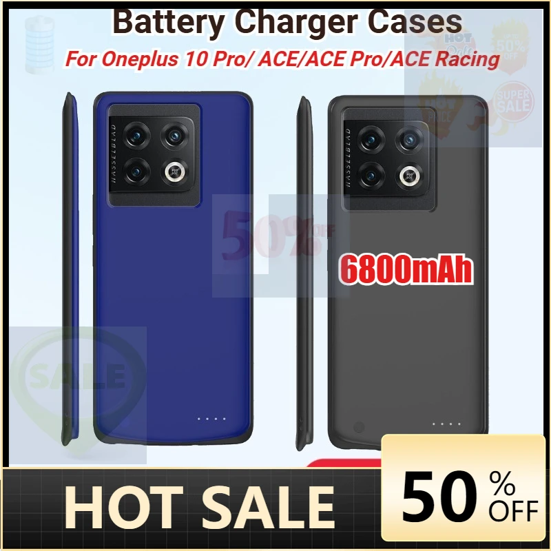 Universal Battery Charger Cases for Oneplus 10 Pro External Power Bank for Oneplus 9 Ace Pro Racing Portable Battery Charger Box