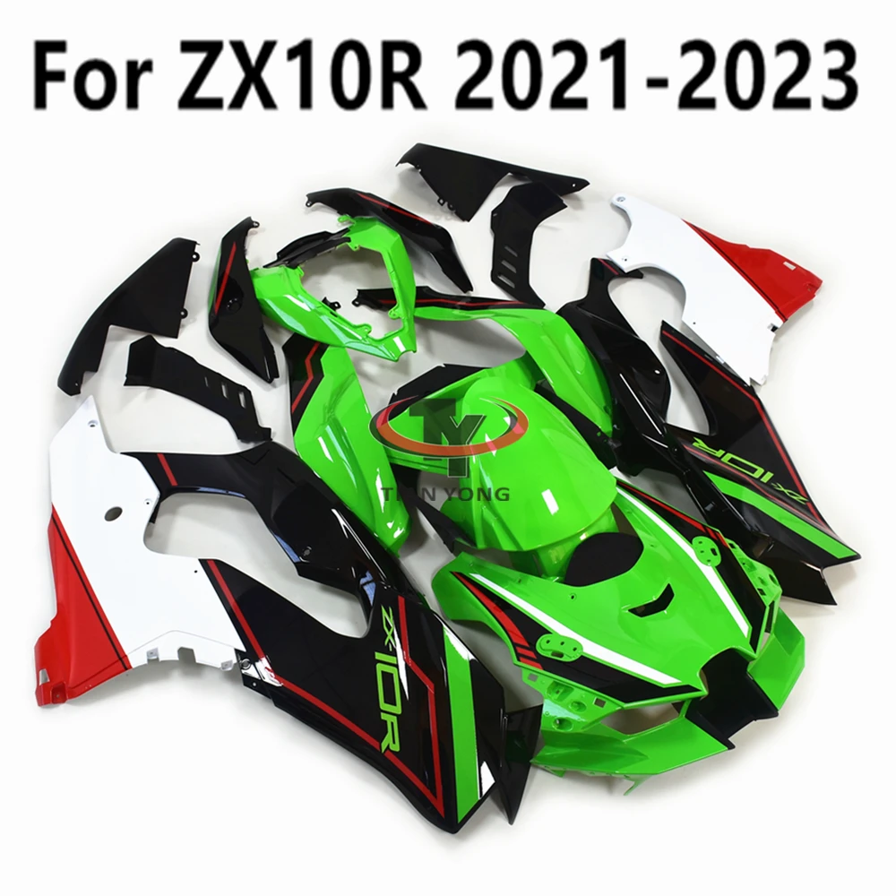 For ZX10R ZX10RR ZX 10 R 2021-2022-2023-2023-2024 Motorcycle Full Fairing Kit Bodywork Cowling Green White Red Printing