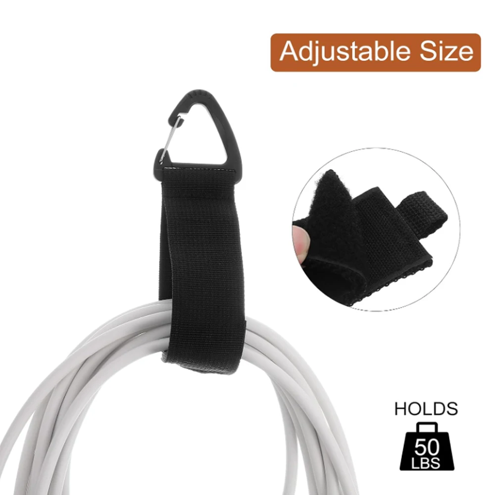 

Автомобильный органайзер для шнура, держатель для хранения в гараже, прочные ремни для хранения кабелей, шлангов и веревок с треугольной пряжкой