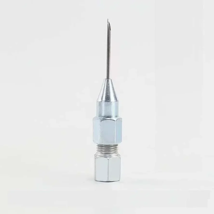 2Pcs Grease Gun Needle Tip Of The Mouth 1.2mm Grease Gun Injector Needle Nozzle,Needle Nose Grease Dispenser