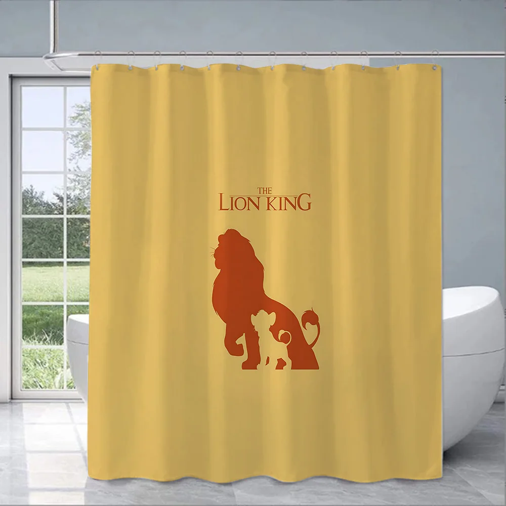 Cartoon The Lions K-King Shower Curtain Waterproof Polyester Fabric Paint Colorful Bath Curtains Home Bathroom Curtain With Hook