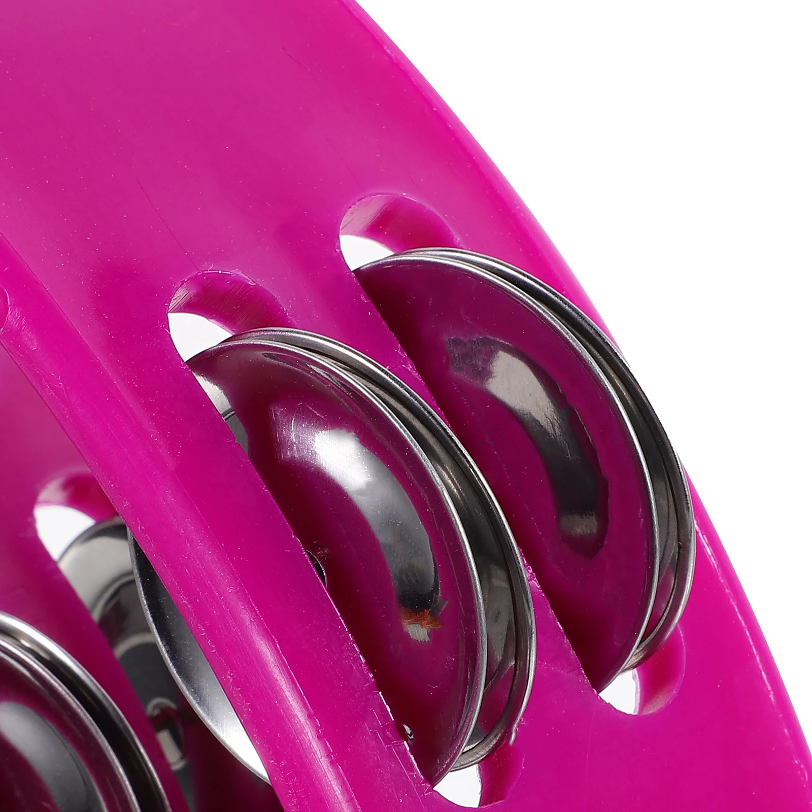 

Handheld Tambourine Bell Iron Resin Material Safe Edges Durable Percussion Instrument Party Music Performance Preschool Gift
