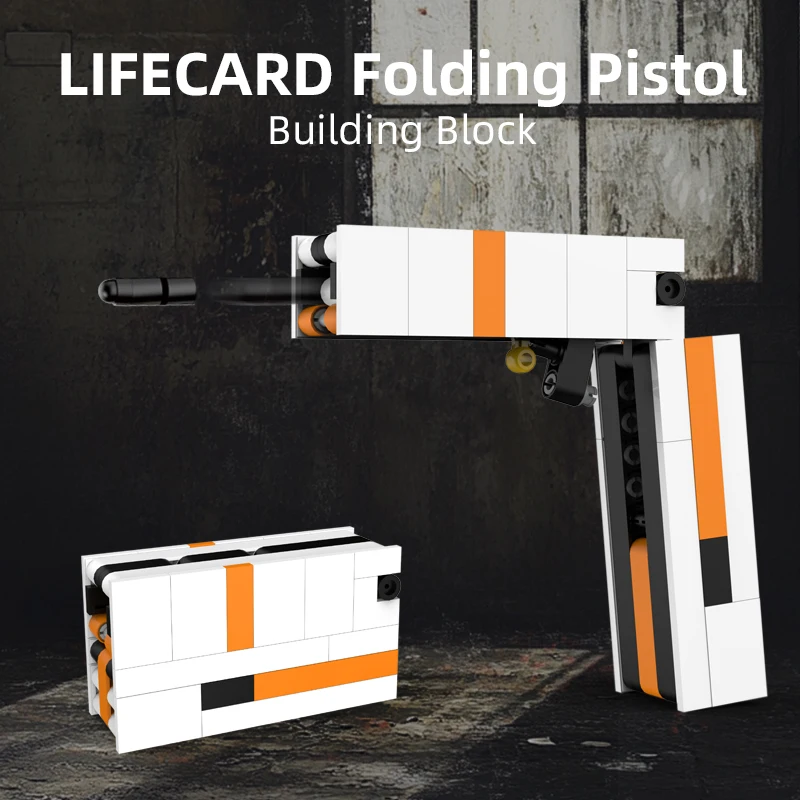 Building Block Toy Life Card Folding Pistol, Creative Construction Set for Kids, Educational and Fun Stem Toy