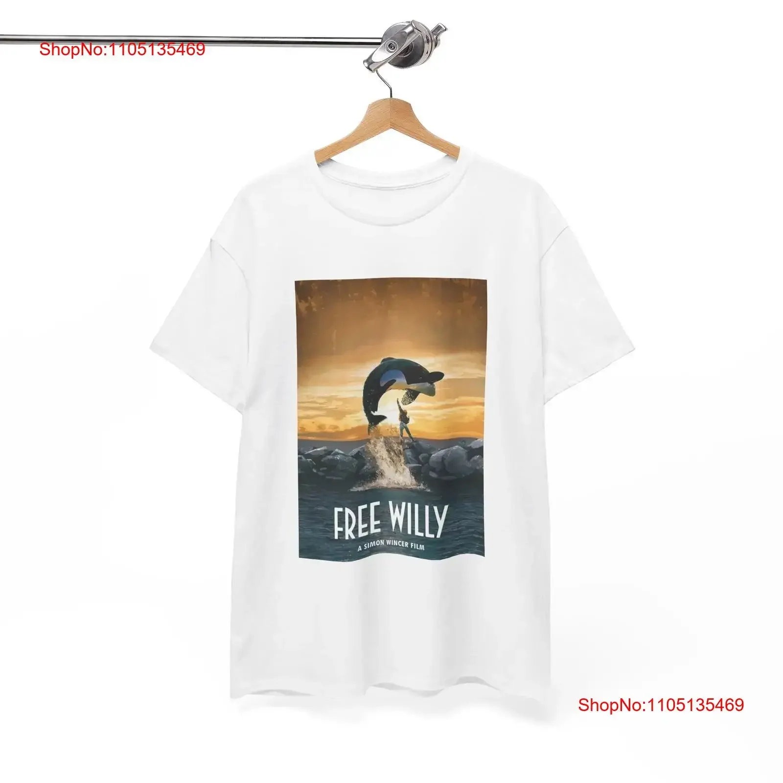 تي شيرت ويلي مجاني ملصق الفيلم الكلاسيكي 90s للأطفال ريترو من القطن الثقيل عتيق مغسول ناعم للارتداء اليومي أزياء للجنسين #1