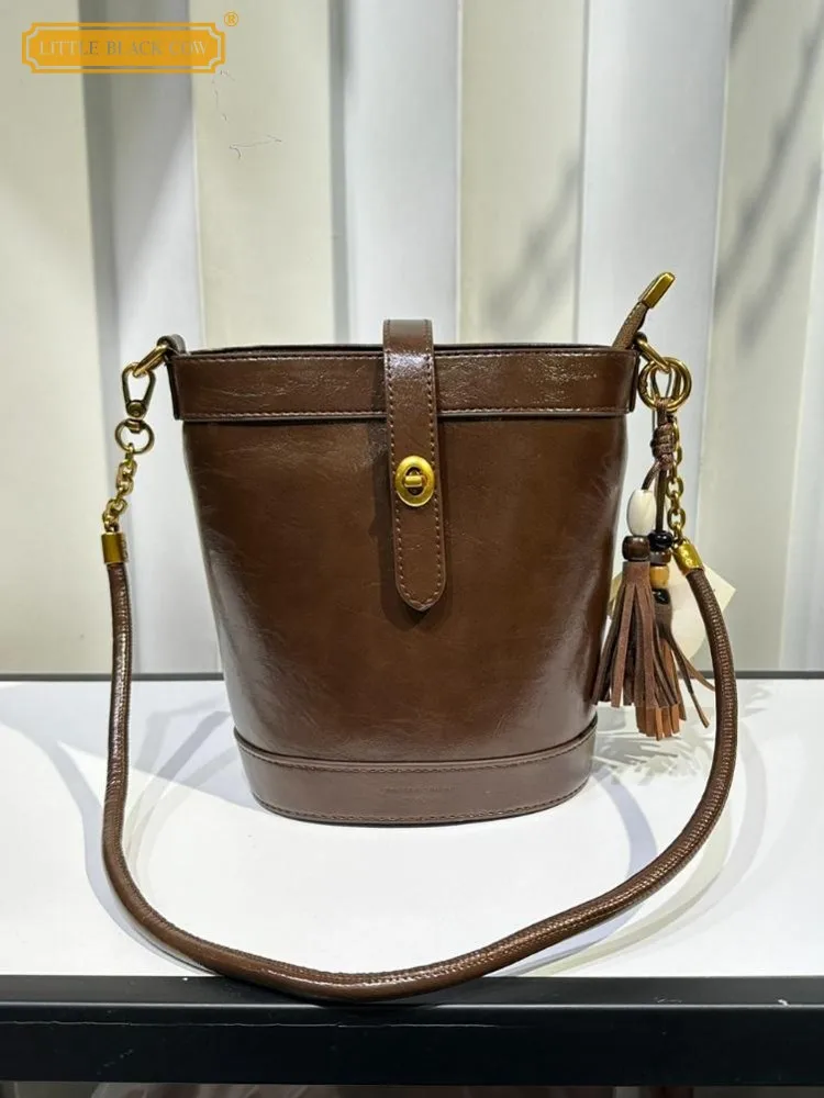 

Дизайнерская новая офисная женская винтажная сумка-мешок из искусственной кожи, однотонная сумка через плечо, универсальная повседневная женская офисная сумка через плечо под мышками