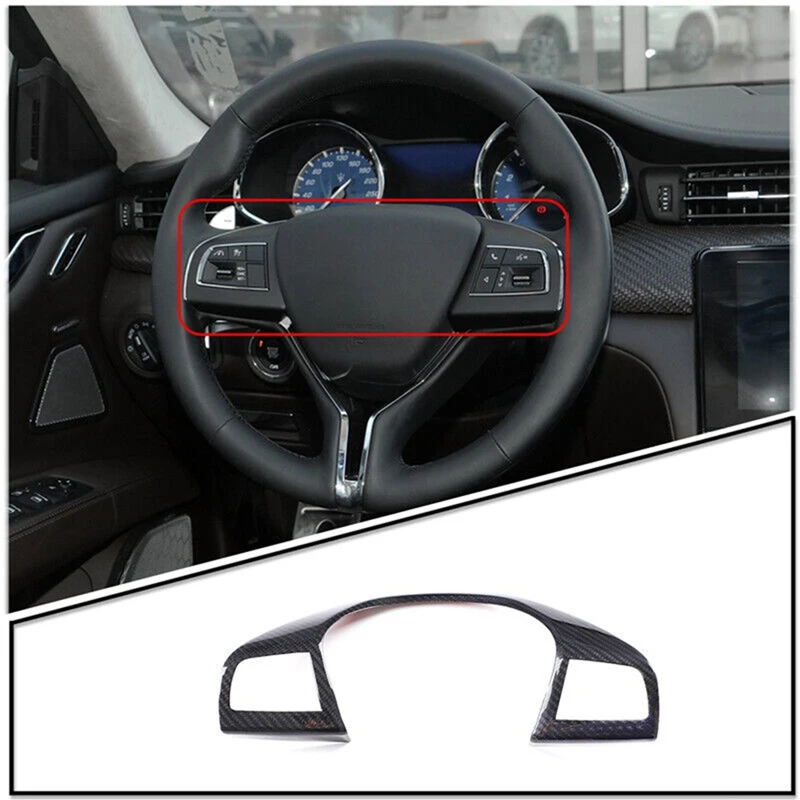 

Car Steering Wheel Cover Trim For Maserati Levante 2016-2021 Ghibli 2014-2021 Quattroporte 2013-2021 Dry Parts Kits Carbon Fiber