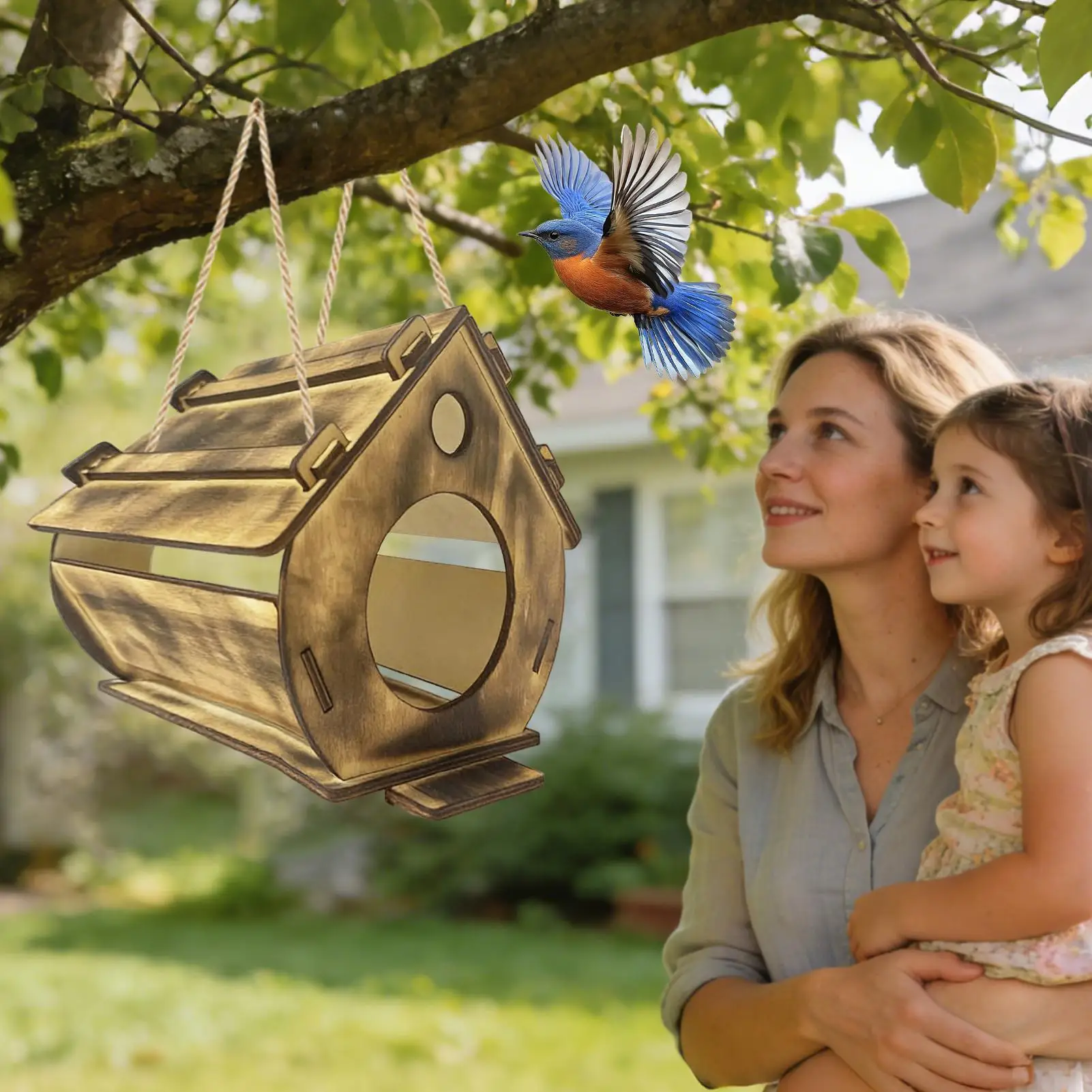 

Домики для птиц для наружного сада, подвесной скворечник, домик для воробья, птичий домик для Bluebirds, воробей, цыплят, открытый сад, двор, патио