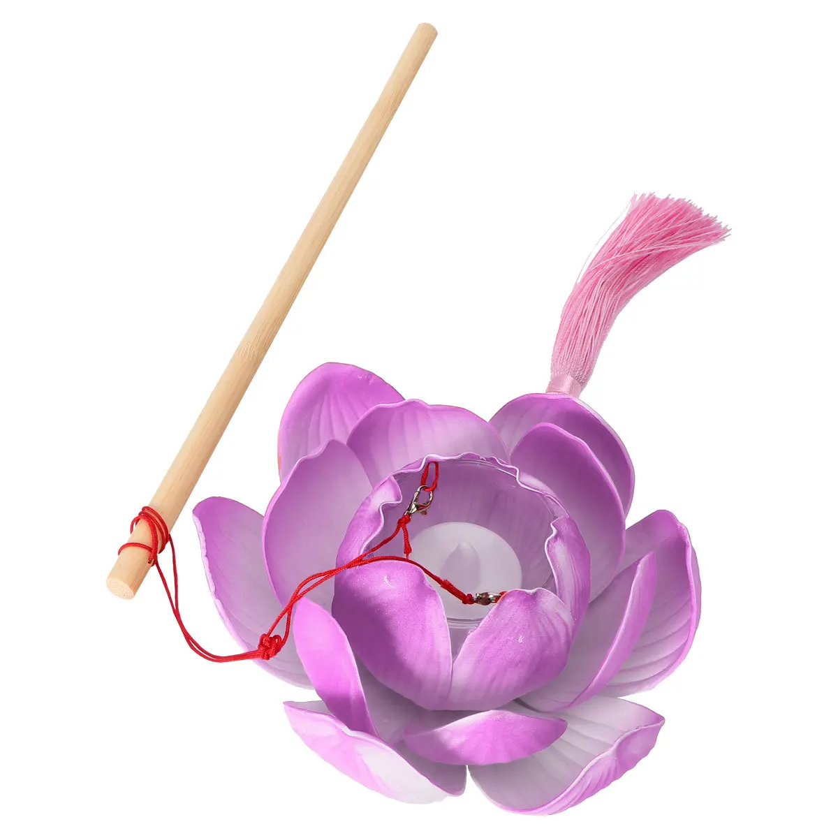 

1Pcs Lotus Lantern Prop Hand-Held Ancient Costume Portable Lotus Shape Lantern for Festival Wedding Party