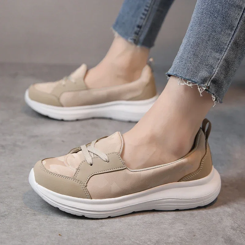 One-Footed Women's Shoes Flat-Soled Princess Shoes Lightweight Four-Season Student Casual Lace-Up Women Singles Shoes Commuting